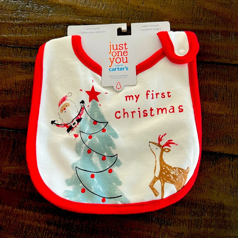 BRAND NEW baby Christmas Bib from Carters